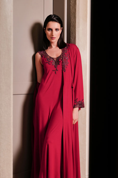 Cherry Modal Long Nightdress