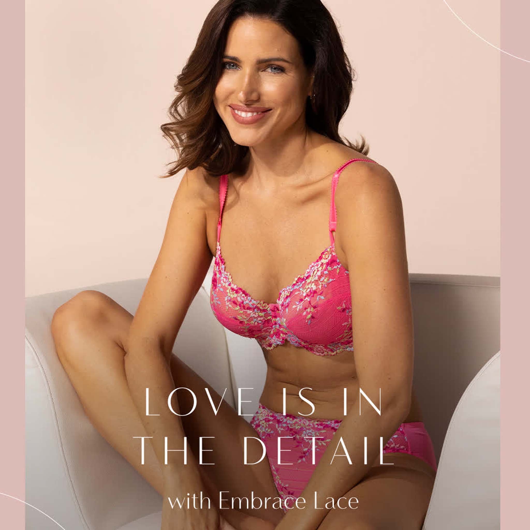 Embrace Lace Hot Pink Full Cup Bra