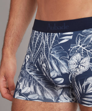 Boxer Duo Ink Leaves/Blue for Men