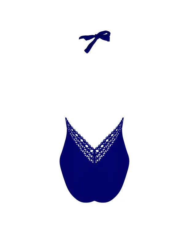 Ajourage Couture Outremer Halter Swimsuit
