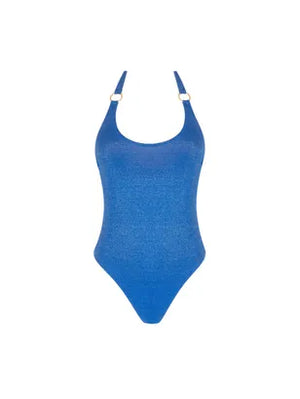 La Fashion Sirene Blue Halter Swimsuit