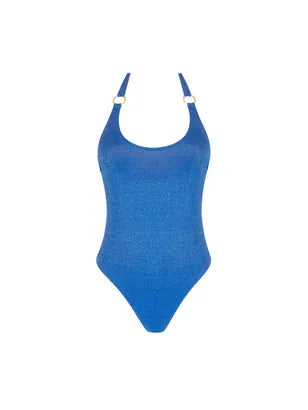 La Fashion Sirene Blue Halter Swimsuit