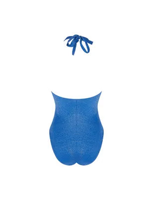 La Fashion Sirene Blue Halter Swimsuit