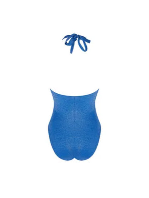 La Fashion Sirene Blue Halter Swimsuit