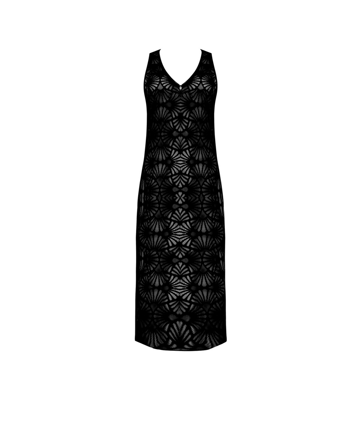 La Muse Dentelle Black Long Beach Dress