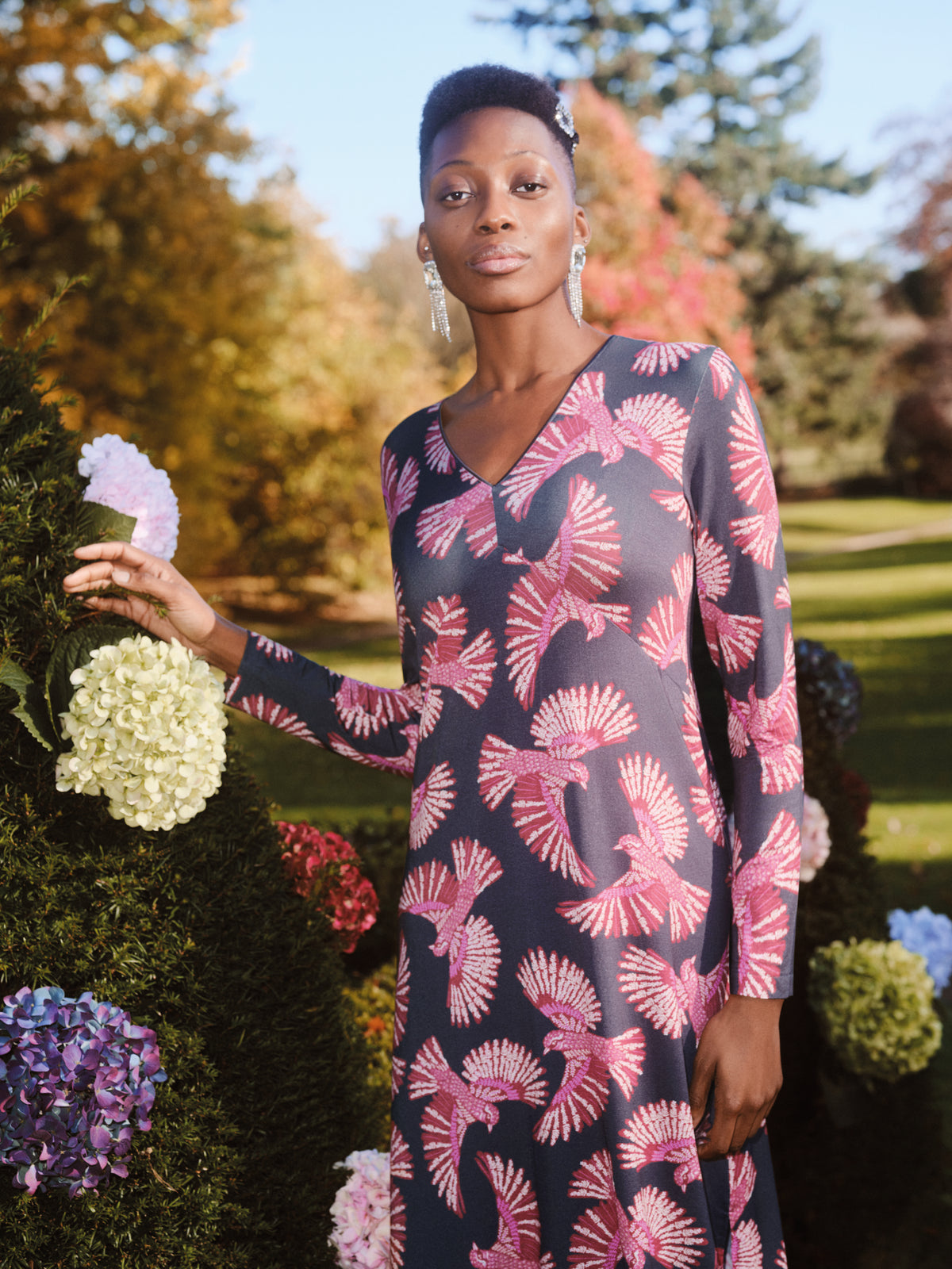 long sleeve pajama dress Flying Bird Long Sleeve Night Dress – Juste Moi