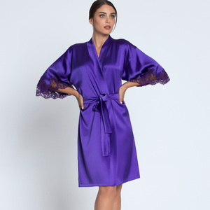 Splendeur Soie Ocean Bleu Robe