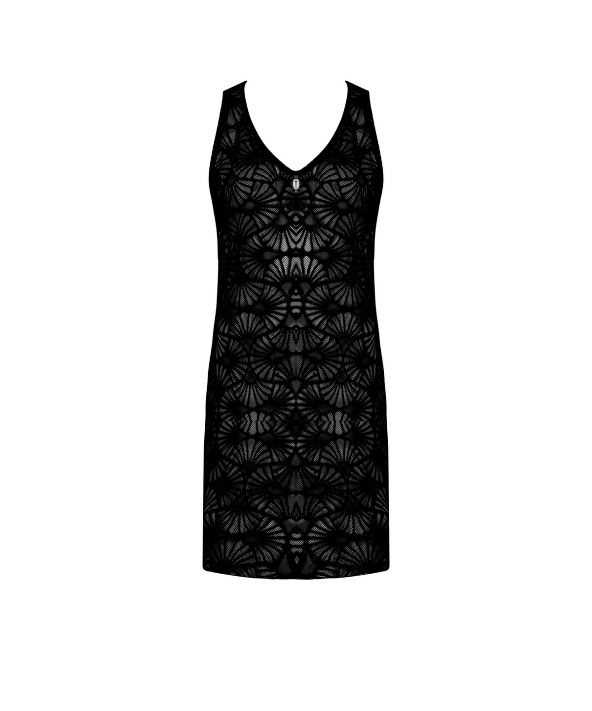 La Muse Dentelle Short Black Beach Dress