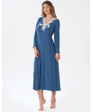 Clara Rossi Blue Long Nightdress
