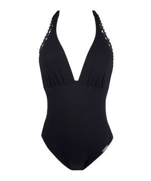 Ajourage Couture Halter Swimsuit Black