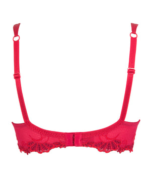 Dressing Floral Solaire Red Half Cup Bra