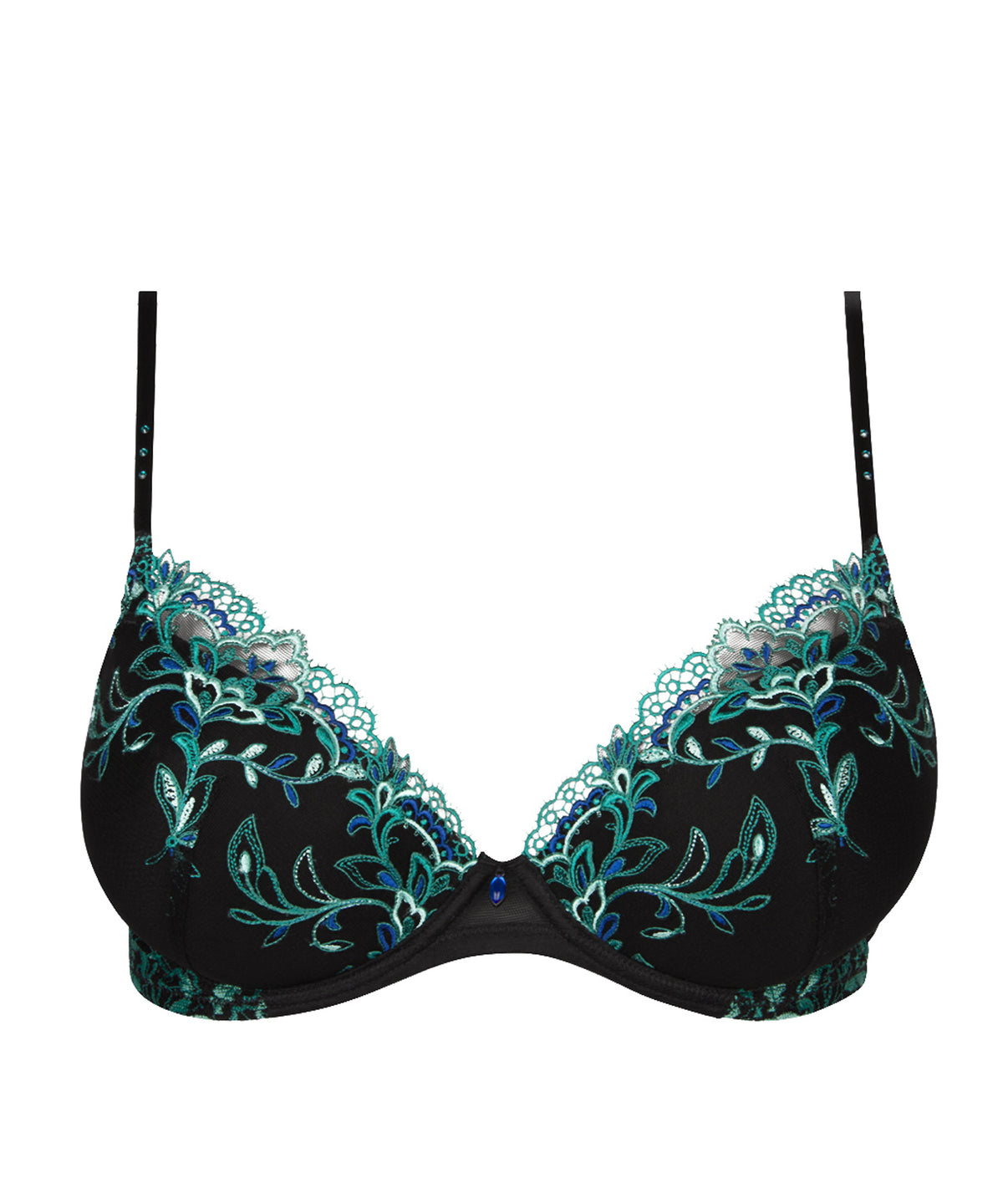 Size 34b bra emerald green and black - $6 - From Emily